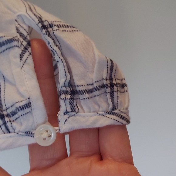 NWT J Crew Square Neck Window Pane Ruffled Cotton Top Size Medium - Picture 6 of 10